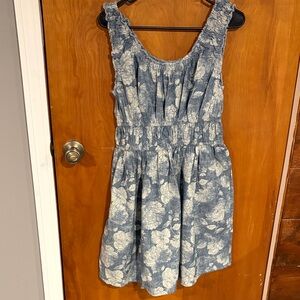 American Eagle Outfitters Blue and White Floral Mini Dress